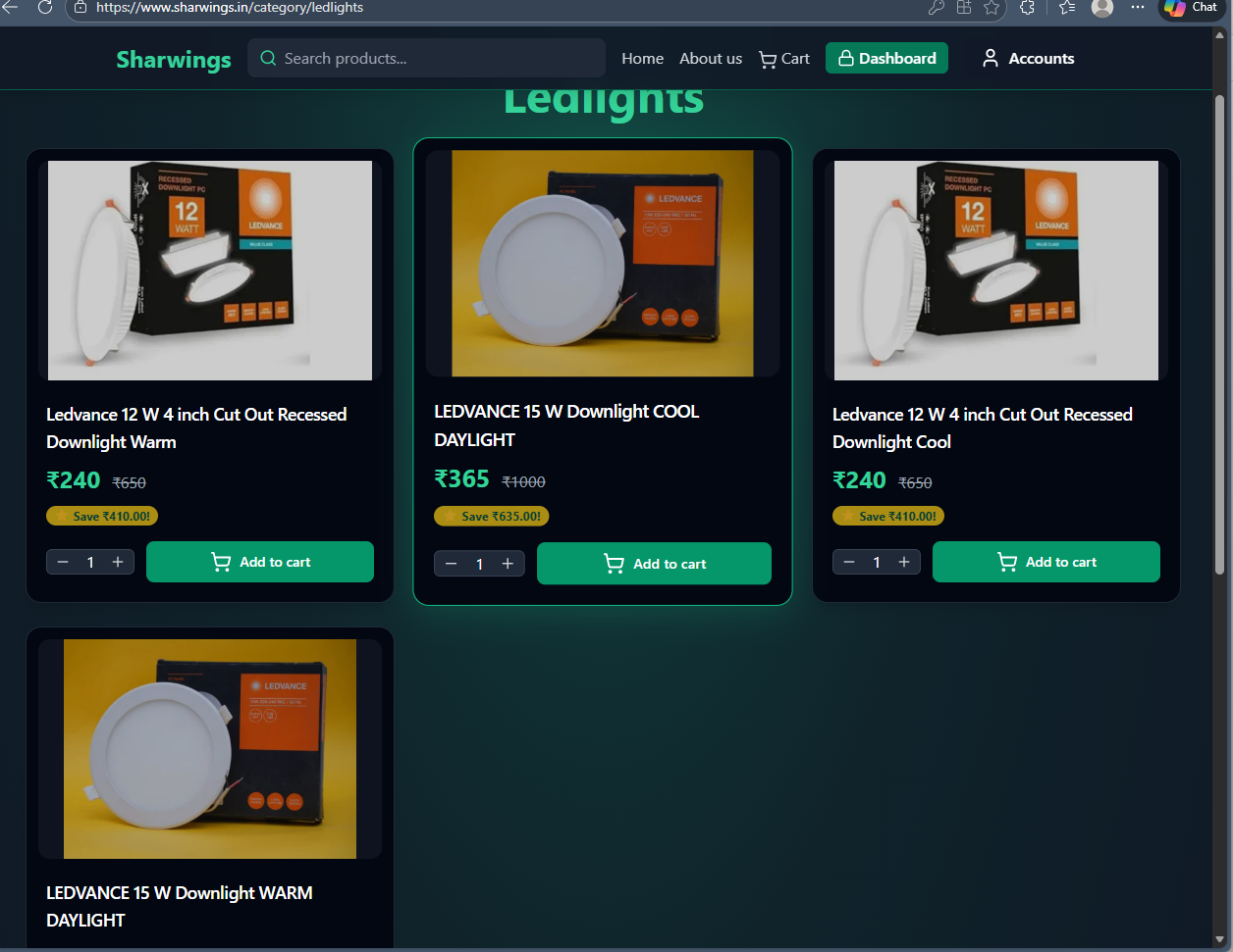 Sharwings ledlights category listing